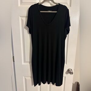 Premise Black V-Neck Dress, XL